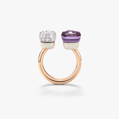 Anello Nudo Ametista e diamanti bianchi [cba67abf]