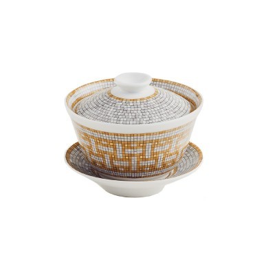 Tazza con coperchio e piattino Mosaïque au 24 oro [7a828e79]