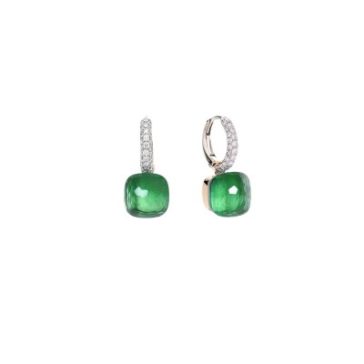 Orecchini Nudo Classic Prasioliti Agate verdi [45328ccb]