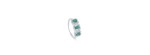 Anello Mini Dora oro bianco diamanti e smeraldi [f7058812]