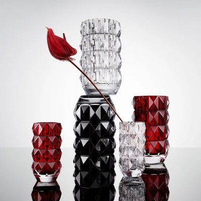 Vaso rotondo Baccarat Louxor rosso M [4ca2a992]