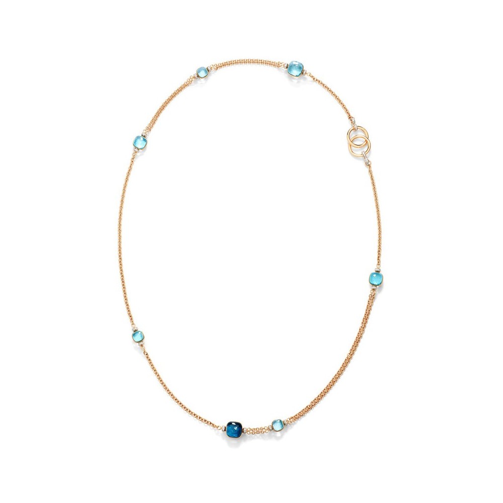 Collana Nudo oro diamanti e topazi [f4861b08]