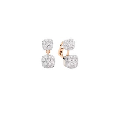 Orecchini Nudo oro rosa bianco e diamanti [b105cb05]