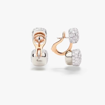 Orecchini Nudo oro rosa bianco e diamanti [b105cb05]