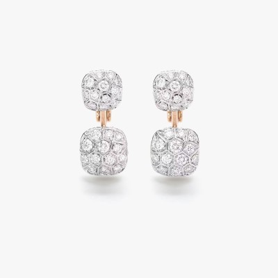Orecchini Nudo oro rosa bianco e diamanti [df3e490c]