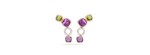 Orecchini Nudo oro diamanti ametiste e peridoti [c415cb05]