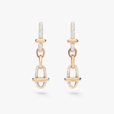 Orecchini Iconica oro rosa e diamanti [c8a14622]