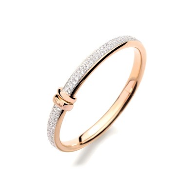 Bangle Iconica oro rosa 18kt e diamanti bianchi [7599ed79]