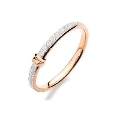 Bangle Iconica oro rosa 18kt e diamanti bianchi [7599ed79]