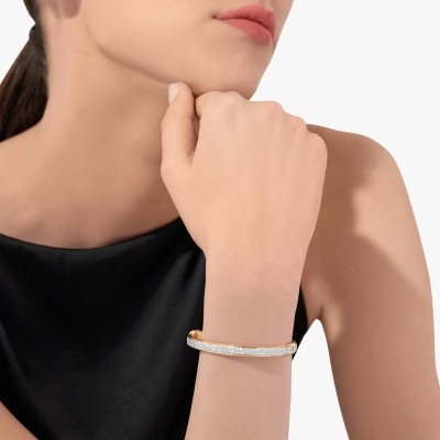 Bangle Iconica oro rosa 18kt e diamanti bianchi [acbfae74]