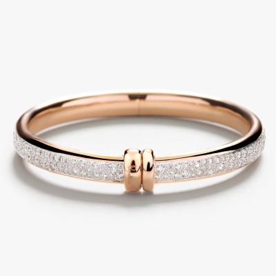 Bangle Iconica oro rosa 18kt e diamanti bianchi [1ba26f70]
