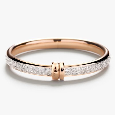 Bangle Iconica oro rosa 18kt e diamanti bianchi [1ba26f70]