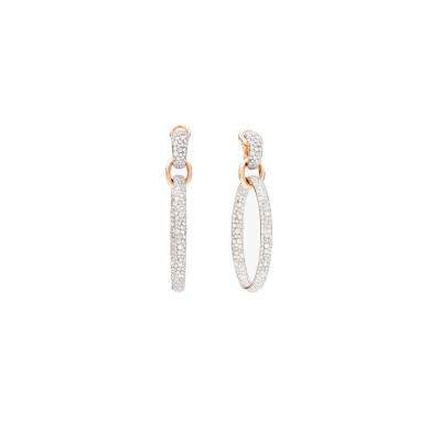 Orecchini Iconica oro rosa 18kt e diamanti bianchi [38ad1d11]