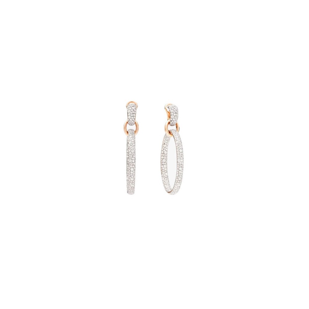 Orecchini Iconica oro rosa 18kt e diamanti bianchi [38ad1d11]