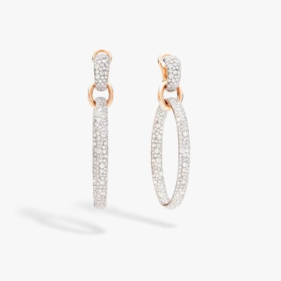 Orecchini Iconica oro rosa 18kt e diamanti bianchi [56969f18]