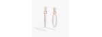 Orecchini Iconica oro rosa 18kt e diamanti bianchi [56969f18]