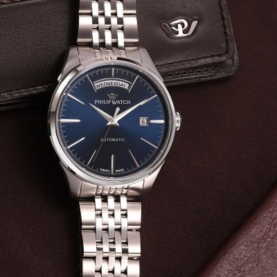 Orologio Philip Watch Roma Auto 41mm blu [125ff048]