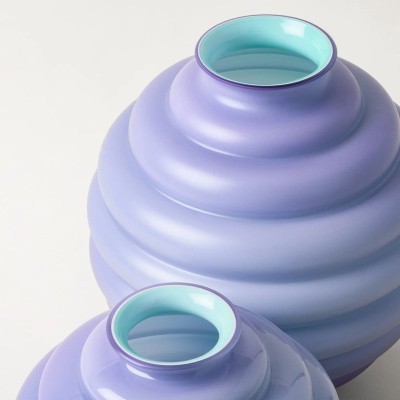 Vaso Deco Opalino Lilla Menta H. 24,5 [c356380f]