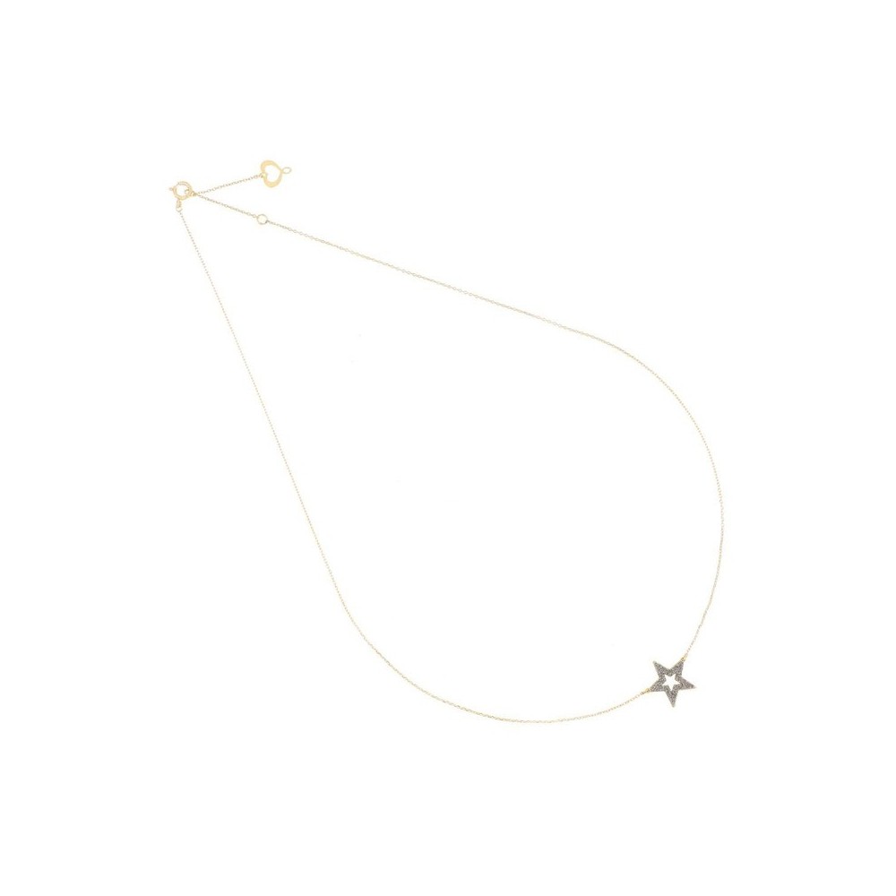 Girocollo 18kt Stella traforata Polvere cromo [9416d313]