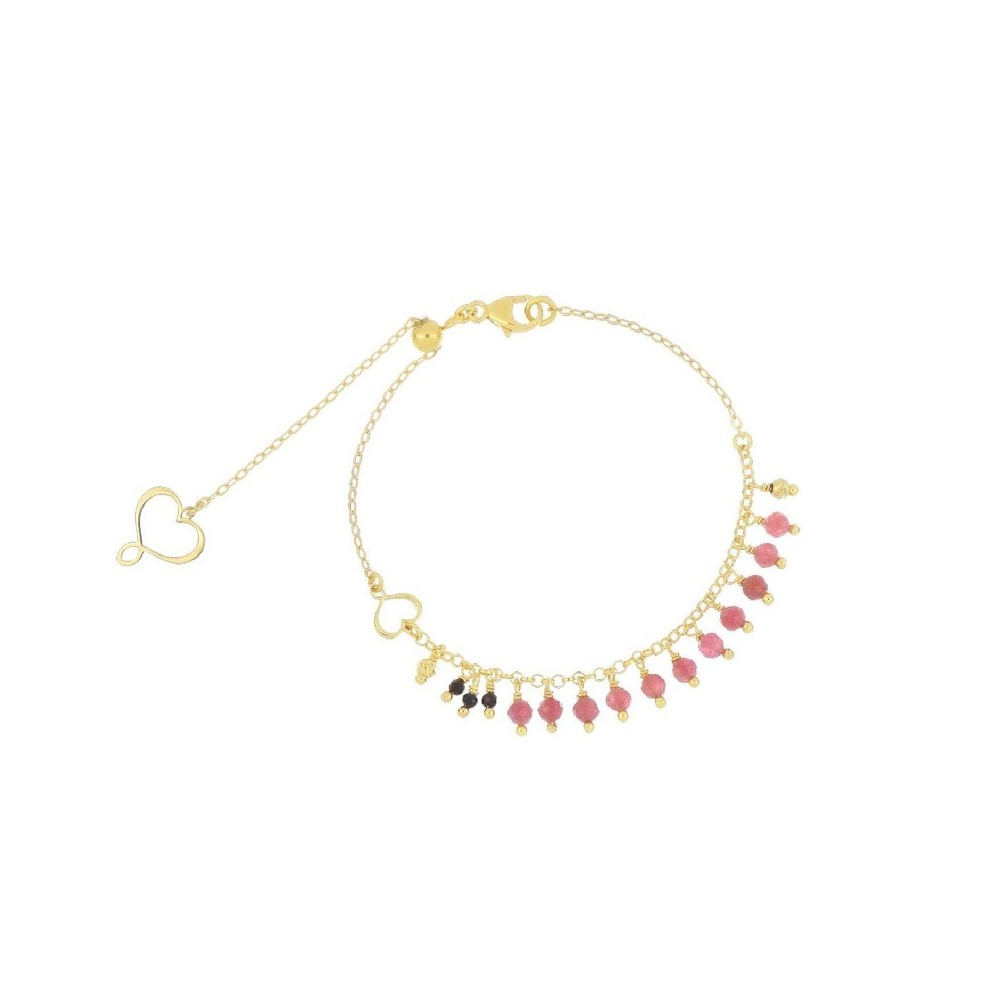 Bracciale Rosa con Frange in Tormalina [fb19684e]