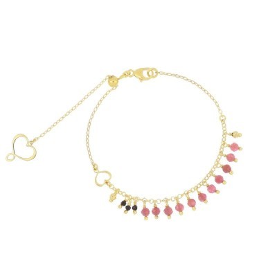 Bracciale Rosa con Frange in Tormalina [fb19684e]