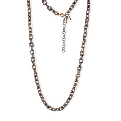 Collana catena Titanio chiusura Oro rosso 9kt [daee578d]