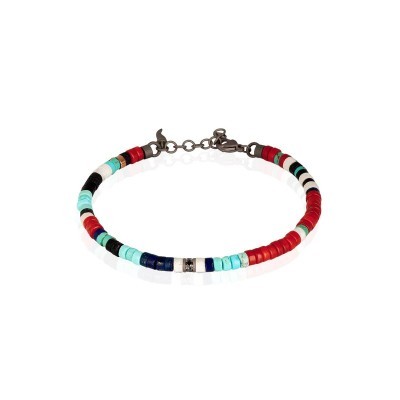 Bracciale Dischetti Titanio Pietre dure e Diamanti [ef369df9]