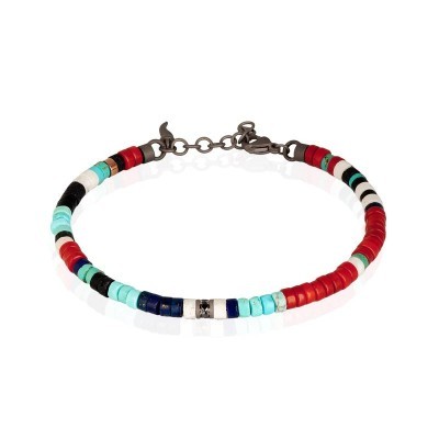 Bracciale Dischetti Titanio Pietre dure e Diamanti [3610def4]