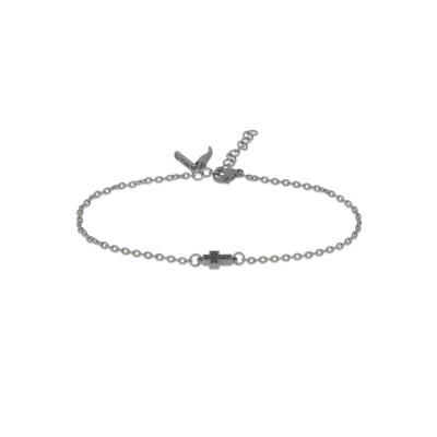 Bracciale Titanio Croce Diamanti black [afa3943d]