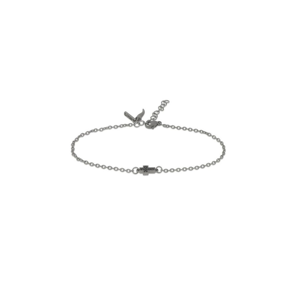 Bracciale Titanio Croce Diamanti black [afa3943d]