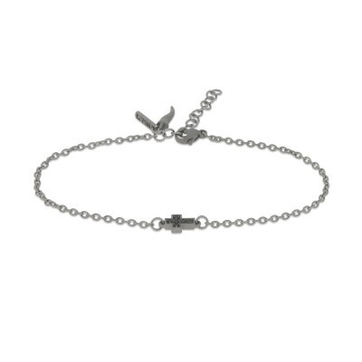 Bracciale Titanio Croce Diamanti black [afa3943d]