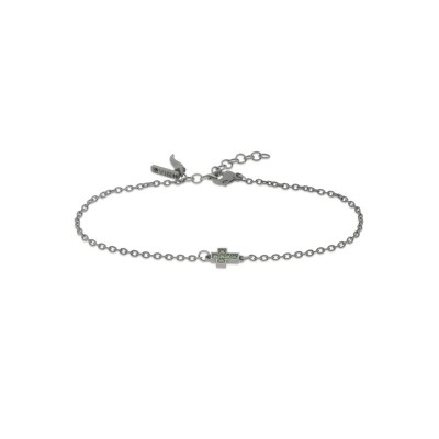 Bracciale Titanio Croce Diamanti verdi [0bc9cb65]