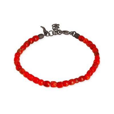 Bracciale Titanio Corallo e Cornetto Titanio [536c2f99]