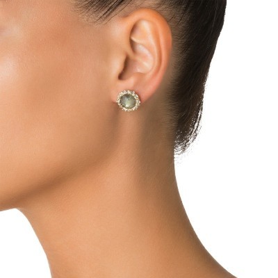 Orecchini Reginetta Ottone Grigiosole Labradorite [7f2e100c]