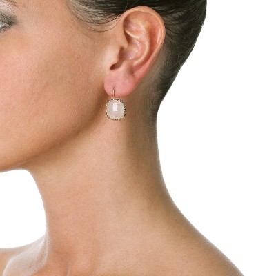 Orecchini Grace Ottone Divino Quarzo rosa [370b1c50]