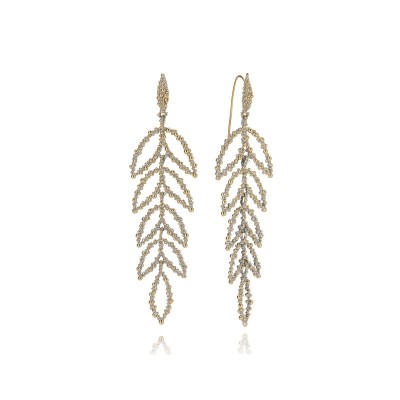 Orecchino Heliconia Ottone Grigiosole [153dd2cf]
