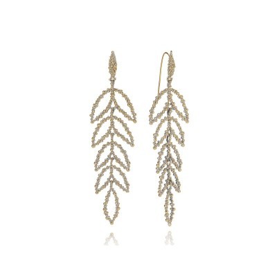 Orecchino Heliconia Ottone Grigiosole [153dd2cf]