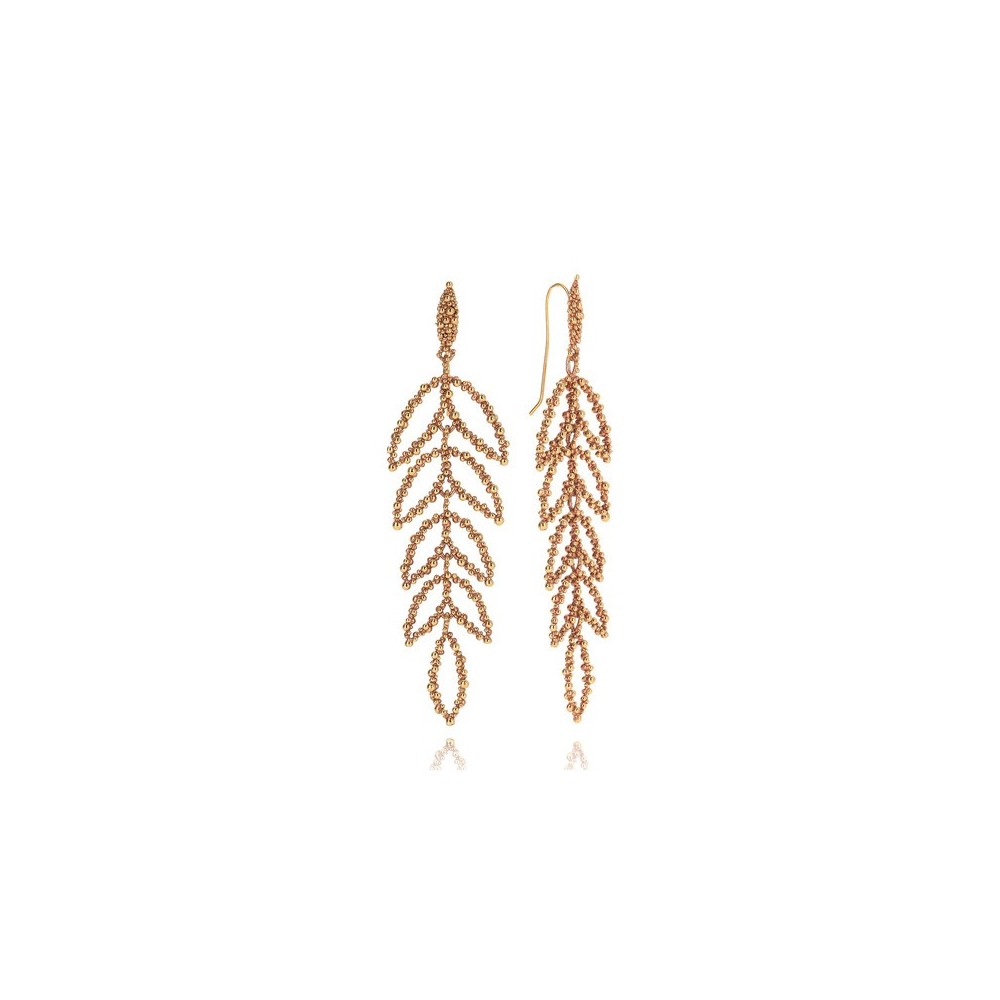 Orecchini Heliconia Ottone Miele [136f2151]