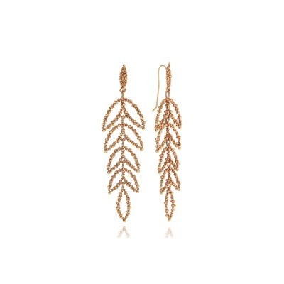 Orecchini Heliconia Ottone Miele [136f2151]