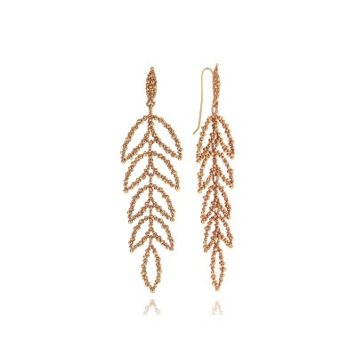 Orecchini Heliconia Ottone Miele [ca49625c]