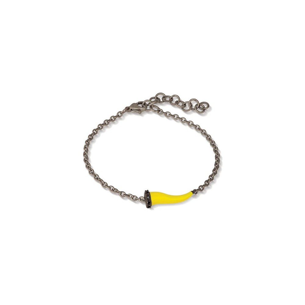 Bracciale titanio charms cornetto giallo [28949576]