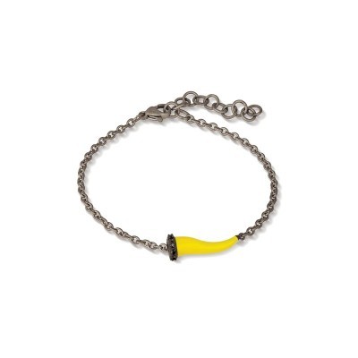 Bracciale titanio charms cornetto giallo [28949576]