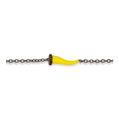 Bracciale titanio charms cornetto giallo [28949576]