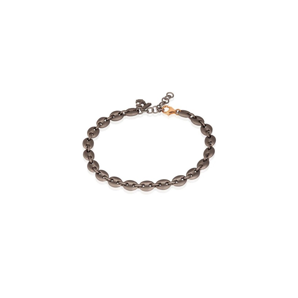 Bracciale Maglie Marine Titanio chiusura Oro 9kt [c5634987]