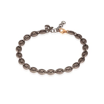 Bracciale Maglie Marine Titanio chiusura Oro 9kt [c5634987]
