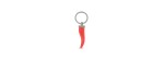 Portachiavi Titanio Cornetto Rosso diamante black [7a224e59]