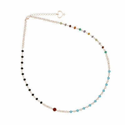 Rosario con Spinello nero, Turchesi e Pietre color [9f60491c]