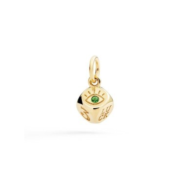 Ciondolo Dado Oro giallo & Tsavorite [2a259edb]