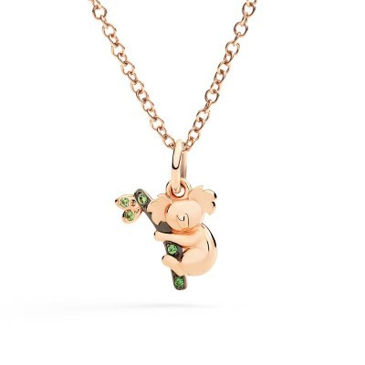 Ciondolo Koala Oro rosa & Tsavoriti [a25b56f0]