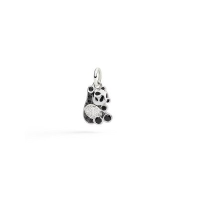 Ciondolo Panda in Argento & Diamanti [9aacda56]